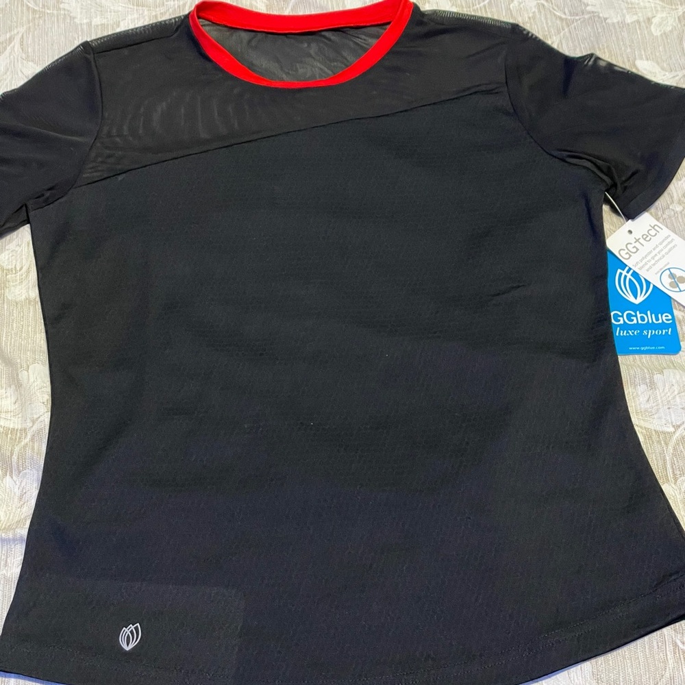 GG blue luxe sport golf top